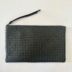 Christopher Kon grey woven oversized clutch